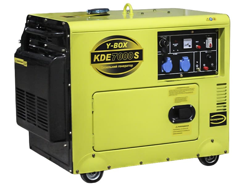 Генератор дизельний KDE7000S 4.5/5.0KW 220V YBX (однофазний, безшумний) двигун 186FE, Б/У