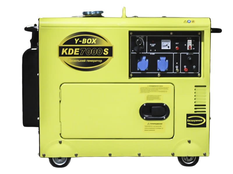 Генератор дизельний KDE7000S 4.5/5.0KW 220V YBX (однофазний, безшумний) двигун 186FE, Б/У