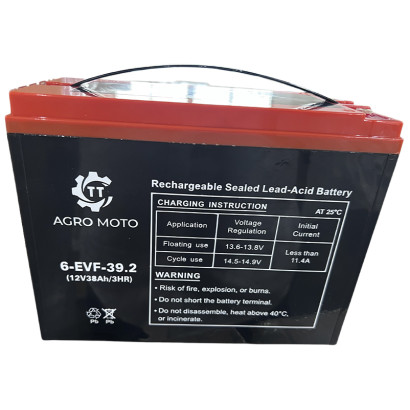 Аккумулятор свинцово-кислотный 12V 38AH 223×105×174 мм - TT ..