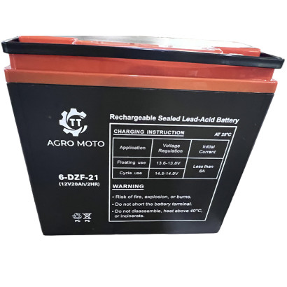 Аккумулятор свинцово-кислотный TT AGRO MOTO 12V 20AH 179×77×..