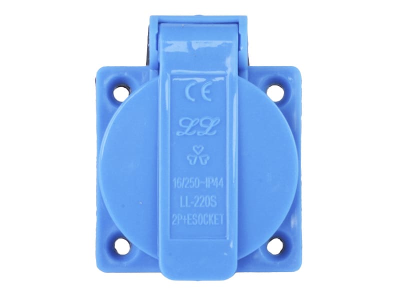 Розетка с крышкой TT AGRO MOTO на генератор GN-2-3,5KW, синий цвет