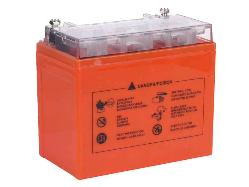 Акумулятор гелевий TT AGRO MOTO YTX12-BS 12(10)АH, 150х87х130 мм на бензиновий генератор, помаранчевий