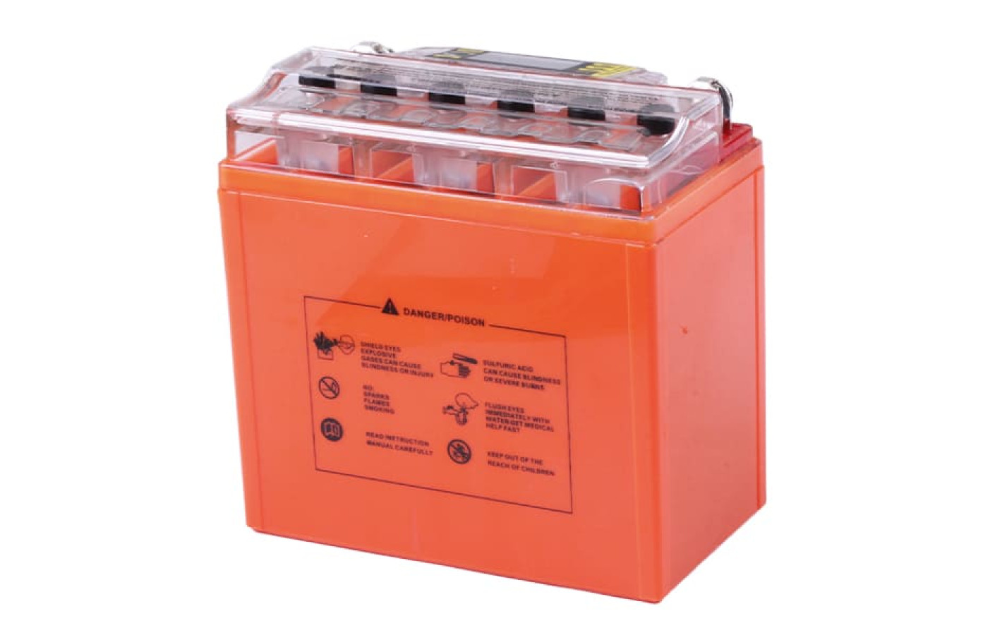 Акумулятор гелевий TT AGRO MOTO YB9-BS 9АH, 137×76×134 мм на бензиновий генератор, помаранчевий, з дисплеєм