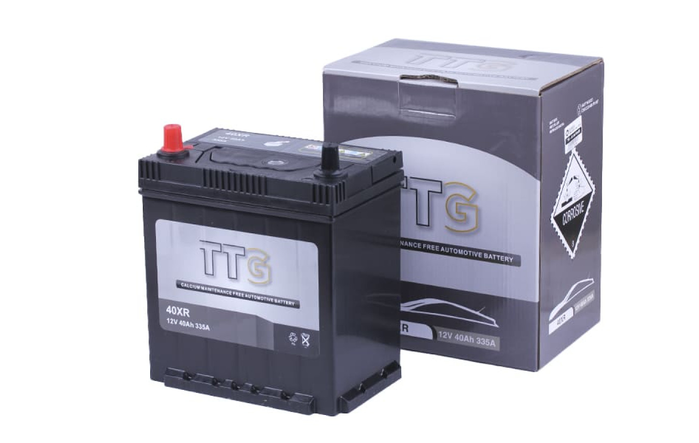 Акумулятор TTG 40AH 12V 202×135×222 мм на дизельний генератор