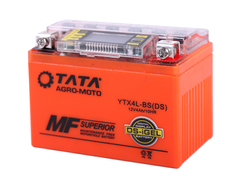 Аккумулятор гелевый TT AGRO MOTO YTX4L-BS 4АH, 113×70×85 мм на инверторный генератор, оранжевый, с дисплеем