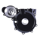 Крышка двигателя левая YBX на бензиновый двигатель CB-250CC, черный цвет, высота - 70 мм
