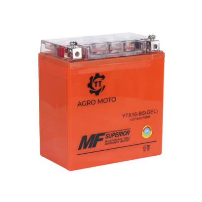 Аккумулятор гелевый TT AGRO MOTO YTX16-BS 16АH на генератор,..