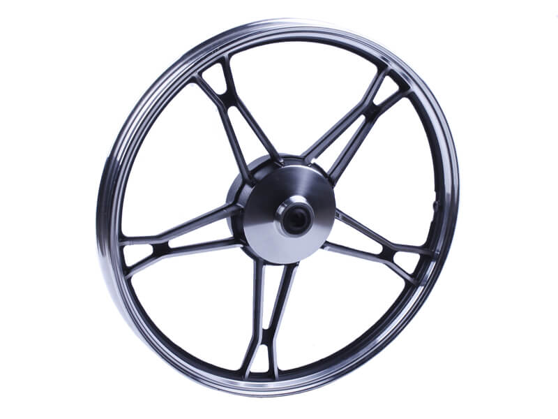 Диск передний Janta TT AGRO MOTO 17×1,2 на мопед Дельта/Альфа, литой, барабанный тормоз, black, 2,5kg