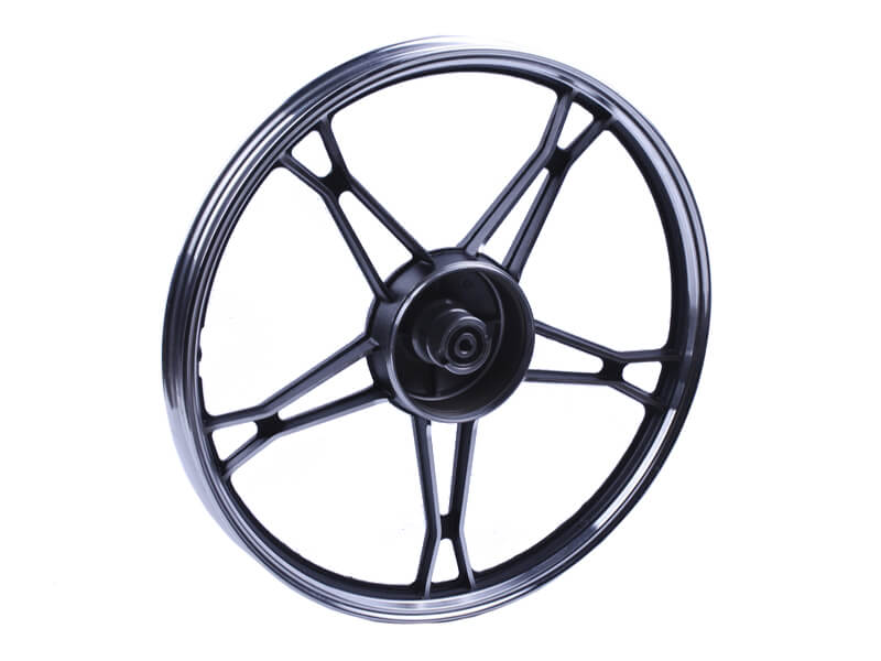 Диск передний Janta TT AGRO MOTO 17×1,2 на мопед Дельта/Альфа, литой, барабанный тормоз, black, 2,5kg