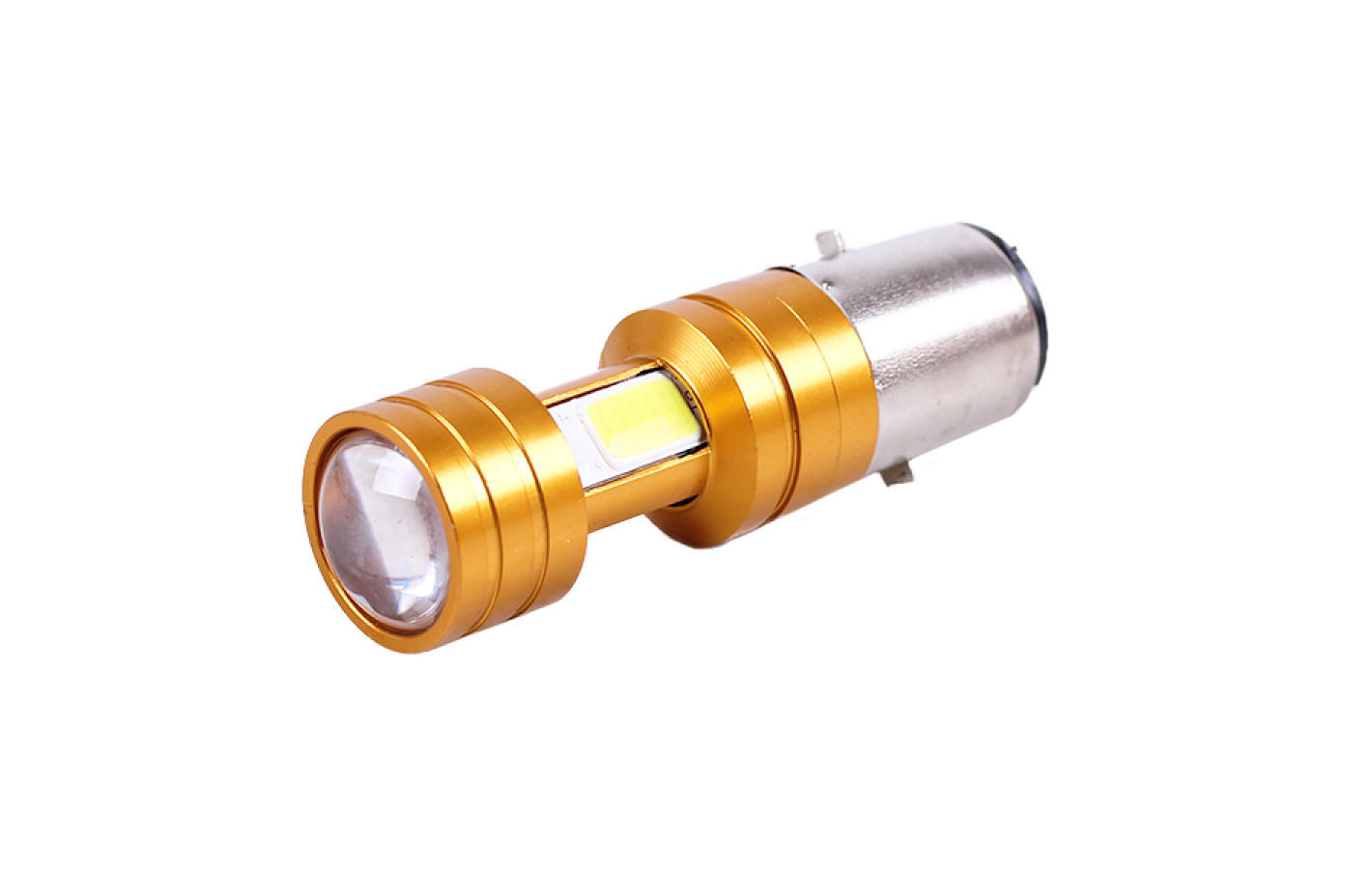Лампа фари діодна 2 кристали лінза Н6 BA20D 12V 35/35W - LED - АМ