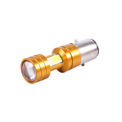 Лампа фари діодна 2 кристали лінза Н6 BA20D 12V 35/35W - LED..