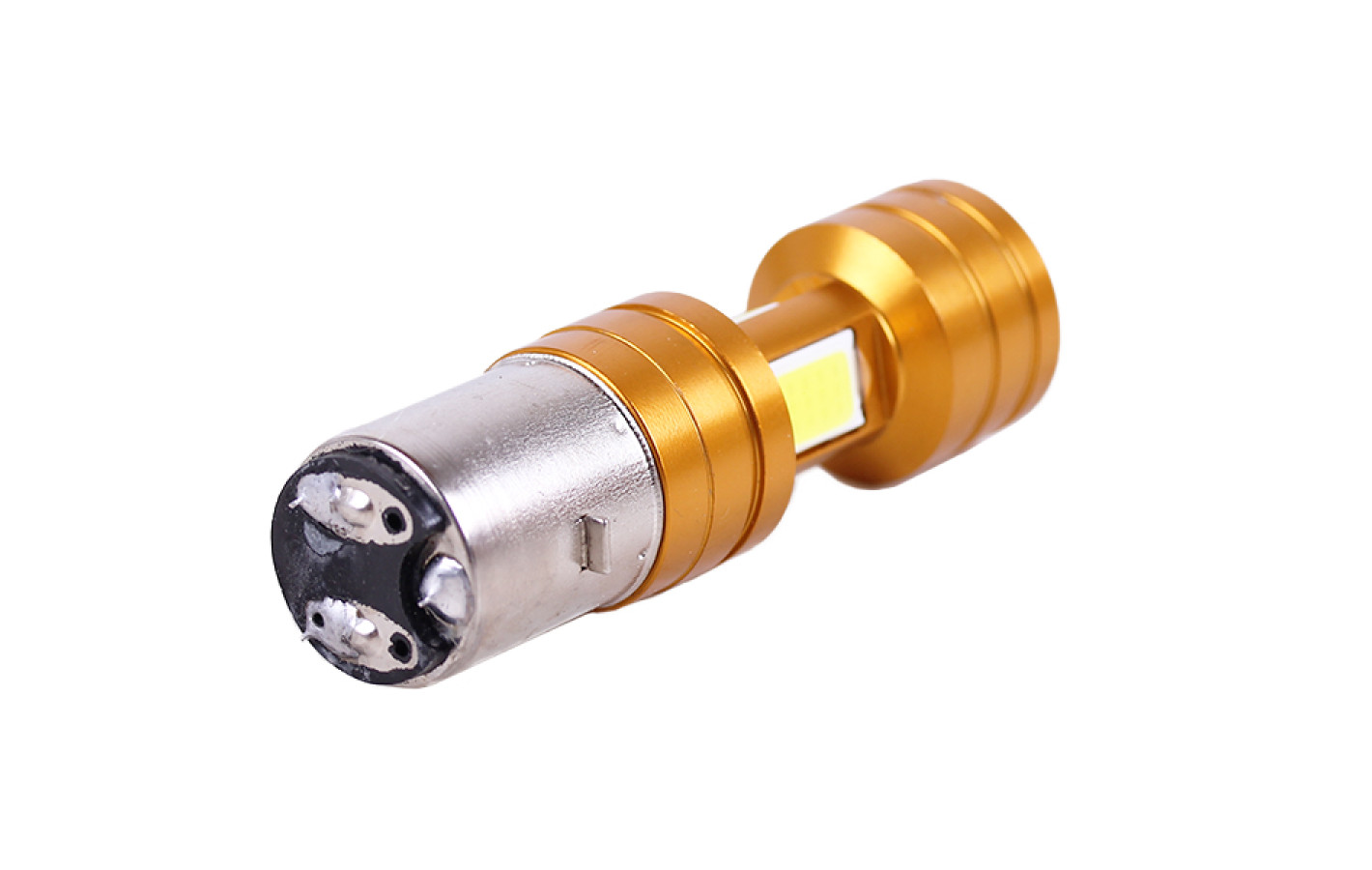 Лампа фари діодна 2 кристали лінза Н6 BA20D 12V 35/35W - LED - АМ