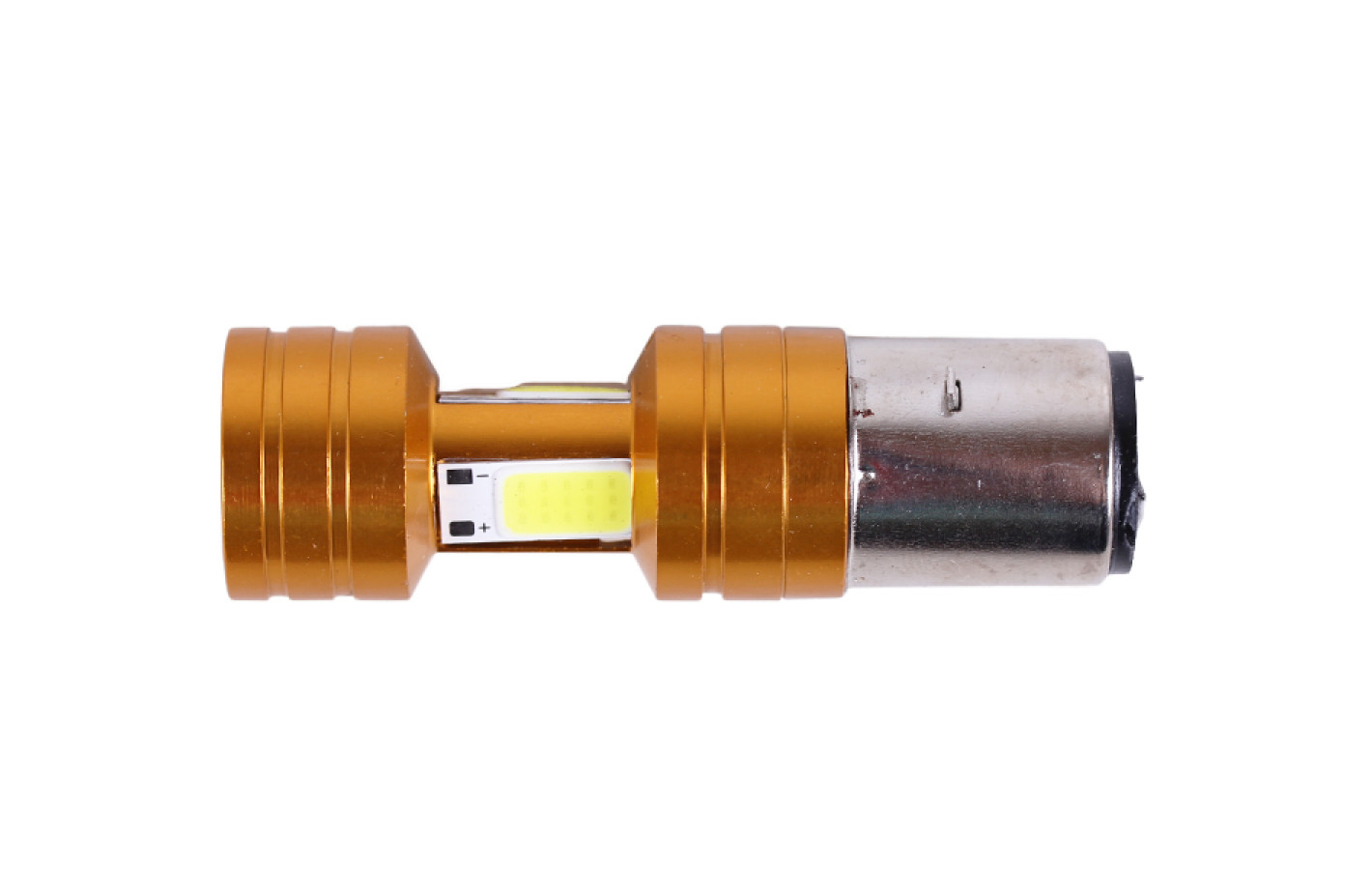 Лампа фари діодна 2 кристали лінза Н6 BA20D 12V 35/35W - LED - АМ