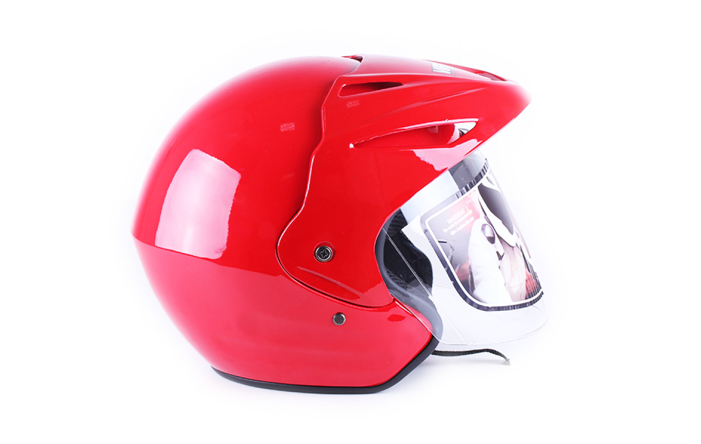 Шлем мотоциклетный открытый с козырьком MD-705H VIRTUE (красный, size M)