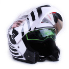 Шлем мотоциклетный модульный VIRTUE MD-903 size M зебра