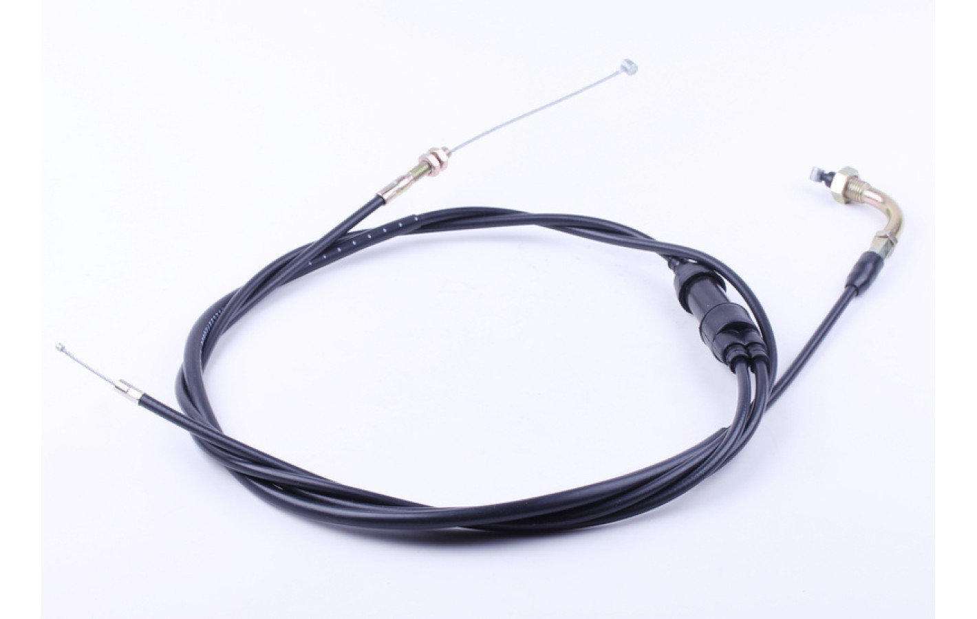 Трос газа (раздвоен.) L-2220 мм (верх резьба, низ: 1резьба 2трос) - Lead