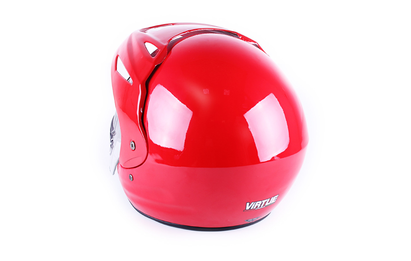 Шлем мотоциклетный открытый с козырьком MD-705H VIRTUE (красный, size L)