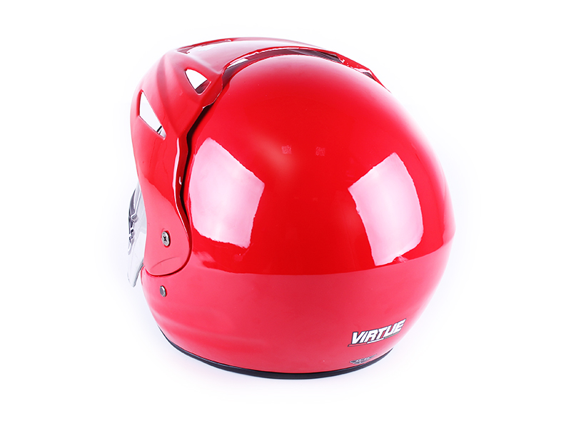 Шлем для мотоцикла, скутера открытый с козырьком MD-705H VIRTUE (красный, size L)