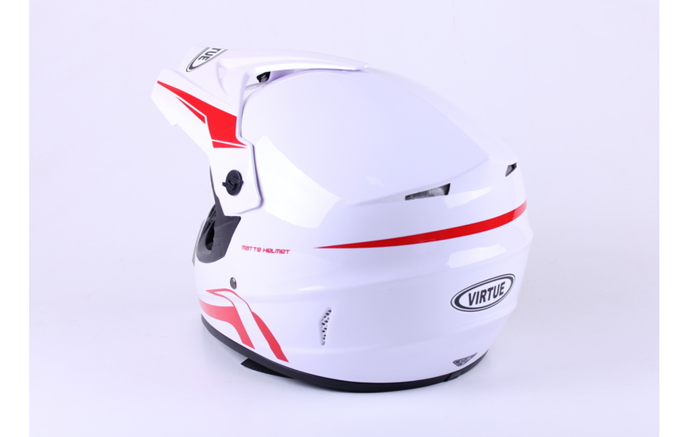 Шолом мотоциклетний кросовий MD-905 VIRTUE (біло-червоний, size L)