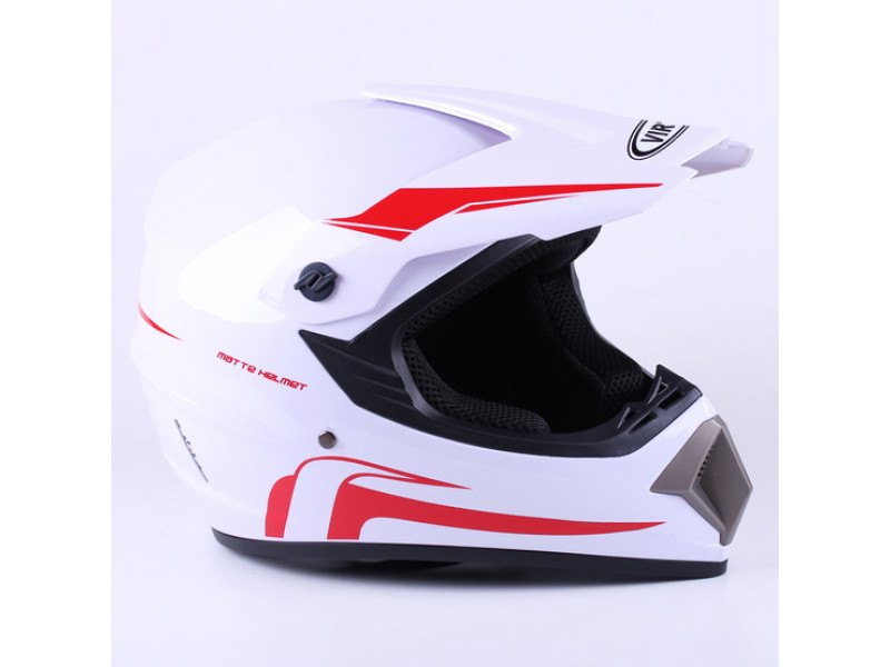 Шолом для мотоцикла, скутера MD-905 VIRTUE кросовий (біло-червоний, size L)