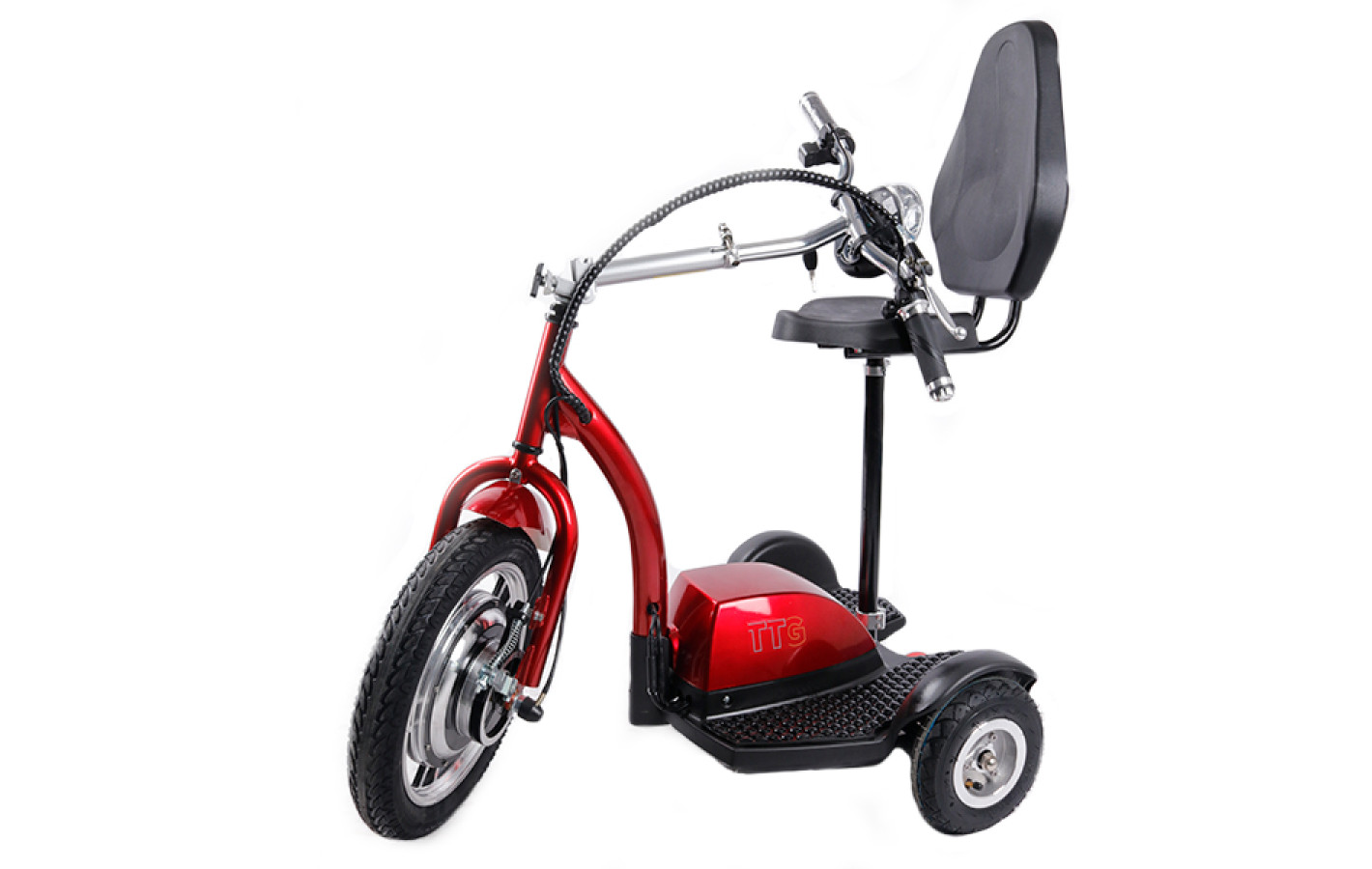 Электросамокат с сиденьем (сиденье - спинка) TTG SM T06-1 36V350W 12AH красный