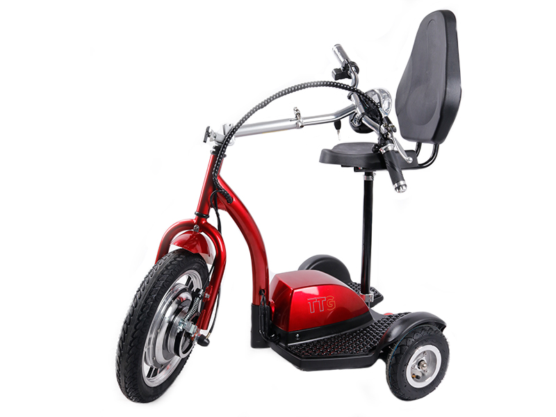 Электросамокат с сиденьем (сиденье - спинка) TTG SM T06-1 36V350W 12AH красный