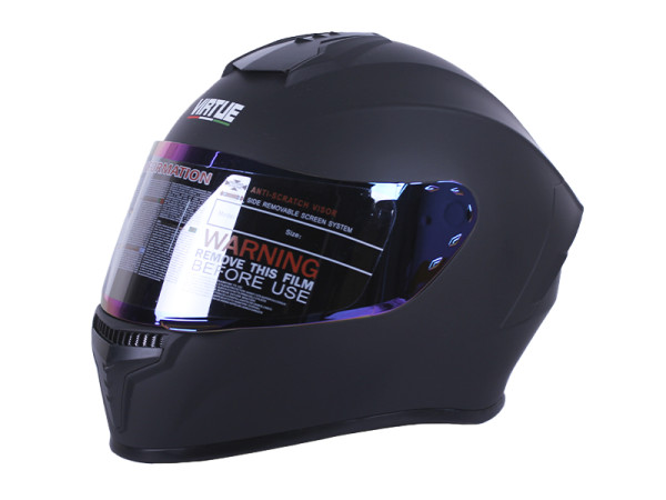 Шлем для мотоцикла, скутера MD-813 VIRTUE интеграл (черный матовый, стекло хамелеон, size M)
