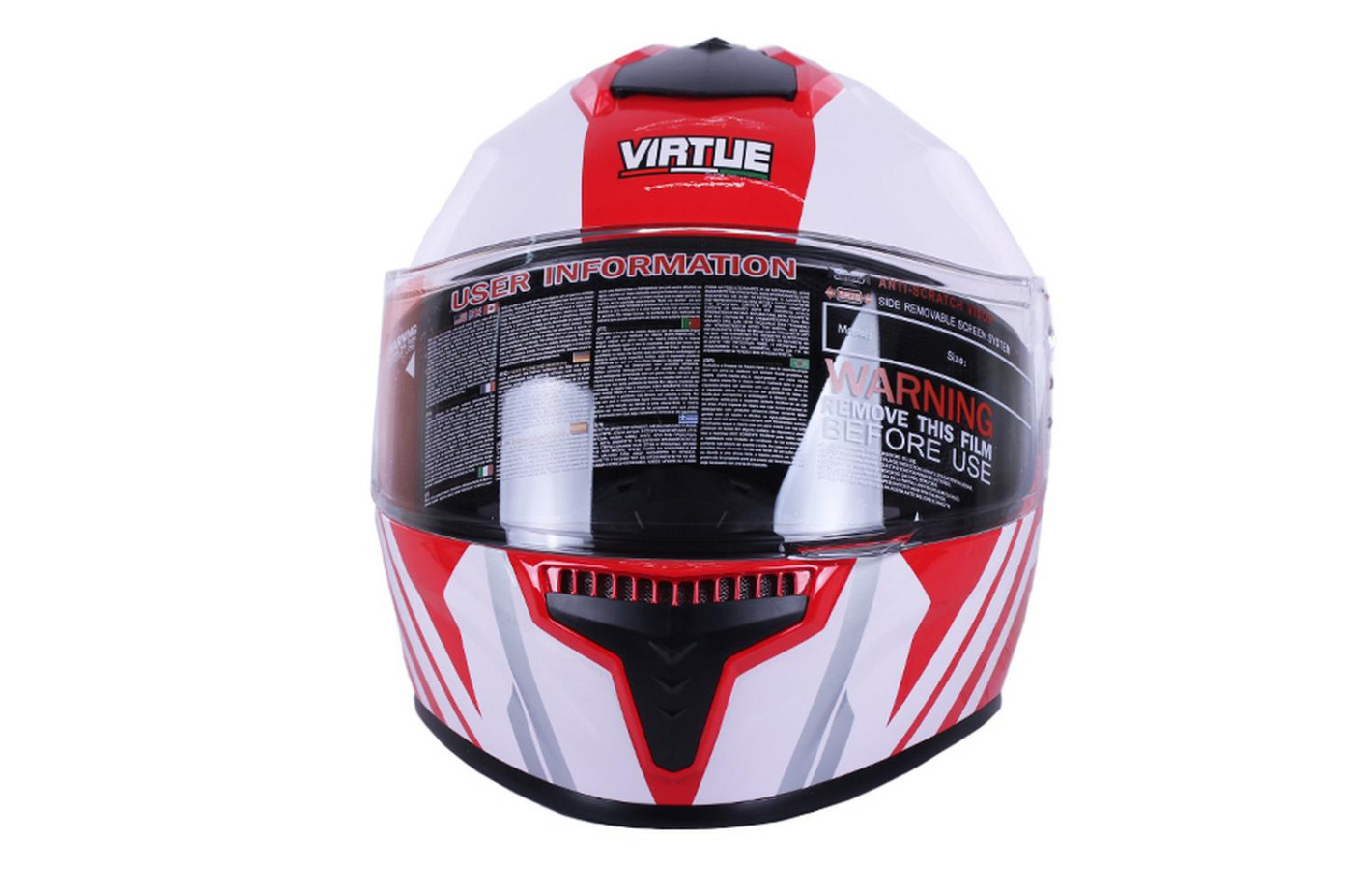 Helmet motorcycle integral MD-813 VIRTUE (red-white, size S)