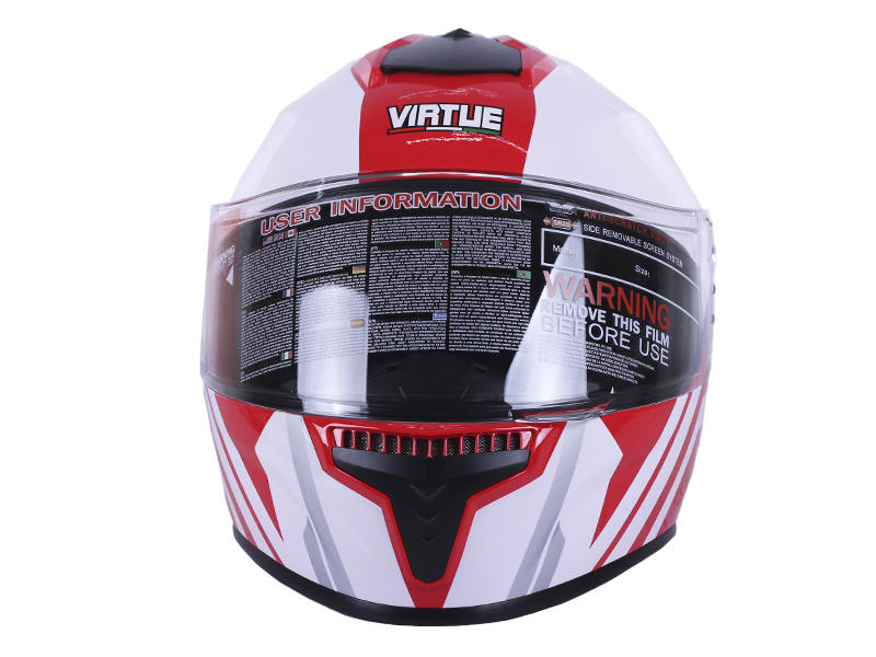 Шлем для мотоцикла, скутера MD-813 VIRTUE интеграл (красно-белый, size L)