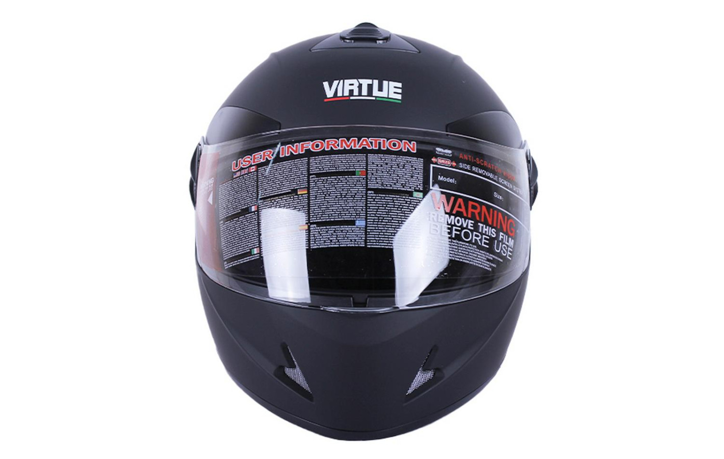 Helmet motorcycle integral MD-800 VIRTUE (black matte, size L)