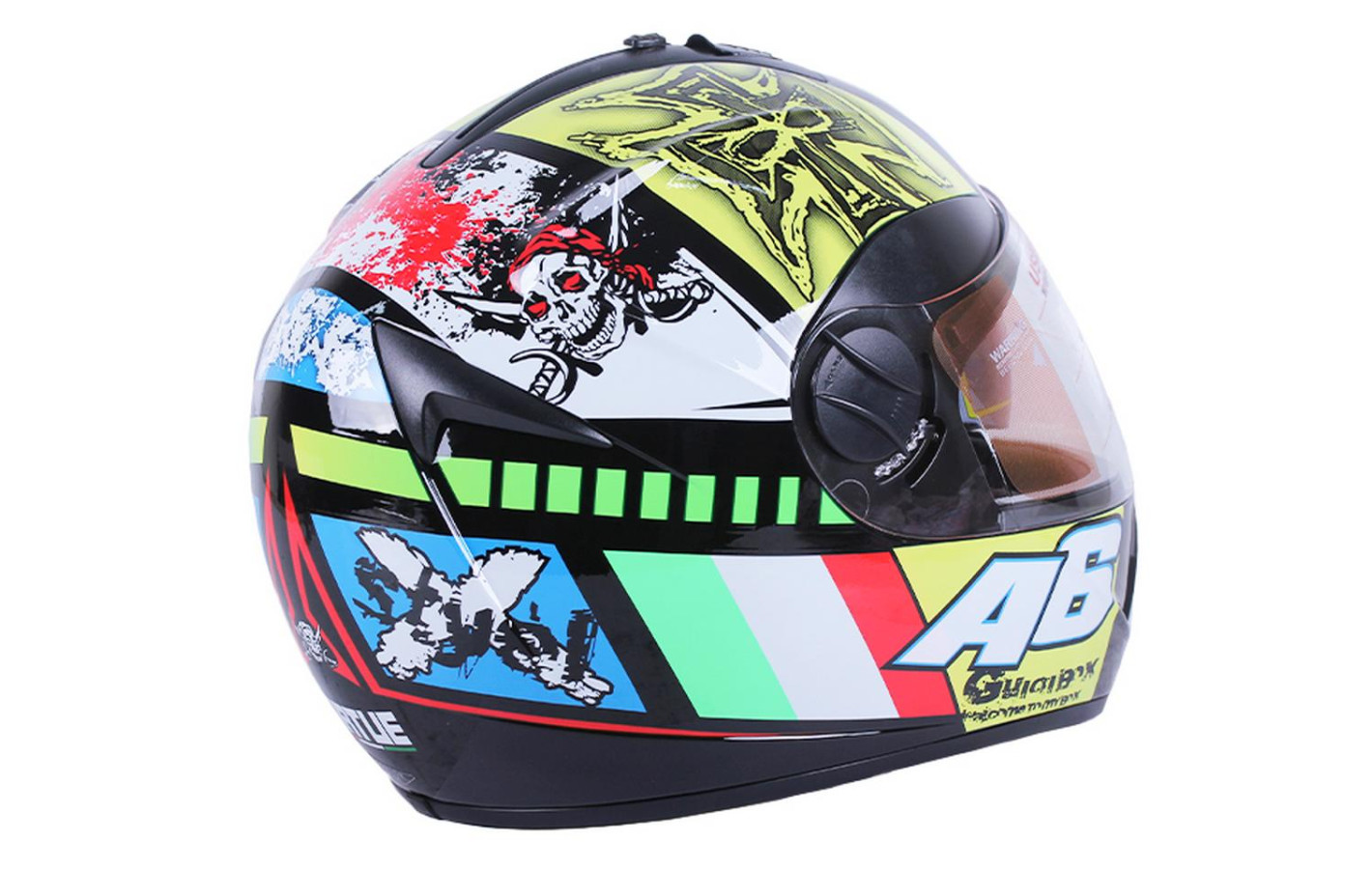 Шлем мотоциклетный интеграл MD-800 VIRTUE (черный с цветной графикой А6, size S)