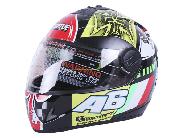 Шлем для мотоцикла, скутера MD-800 VIRTUE интеграл (черный с цветной графикой А6, size M)