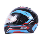 Helmet motorcycle integral MD-800 VIRTUE (black-blue, size L)