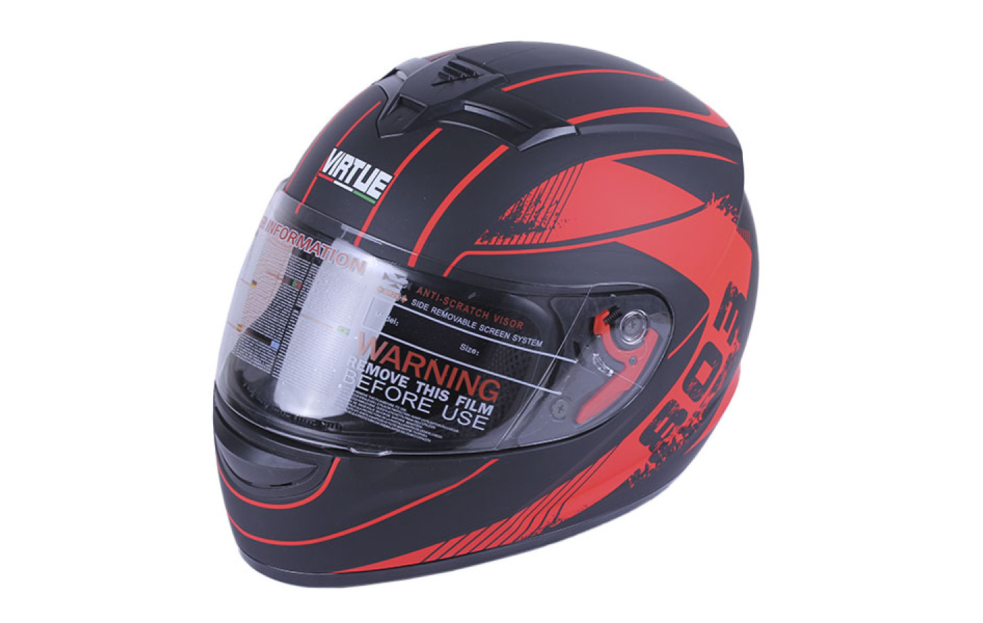 Шолом MD-803 чорний матовий з помаранчевим size M - VIRTUE УЦІНКА