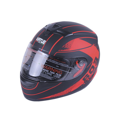 Шолом MD-803 чорний матовий з помаранчевим size M - VIRTUE У..