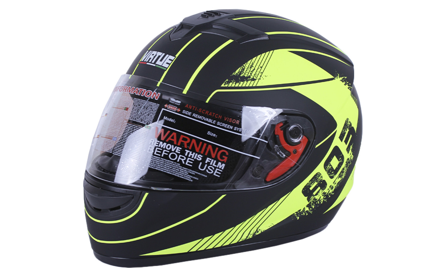 Шлем для мотоцикла, скутера MD-803 VIRTUE интеграл (черно-желтый матовый, size S)