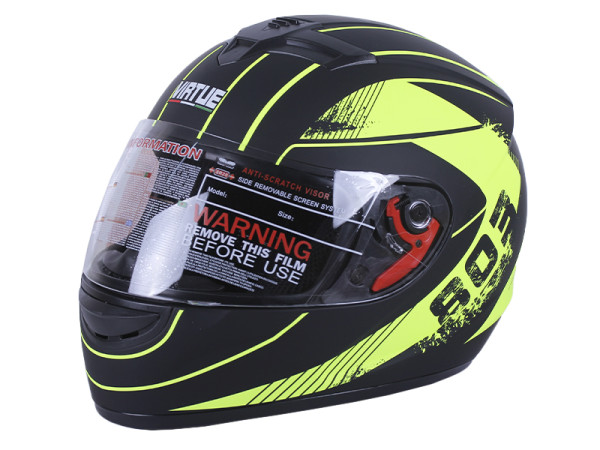 Шлем для мотоцикла, скутера MD-803 VIRTUE интеграл (черно-желтый матовый, size L)