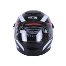 Шолом мотоциклетний інтеграл MD-101B VIRTUE (чорний смугастий, size M)