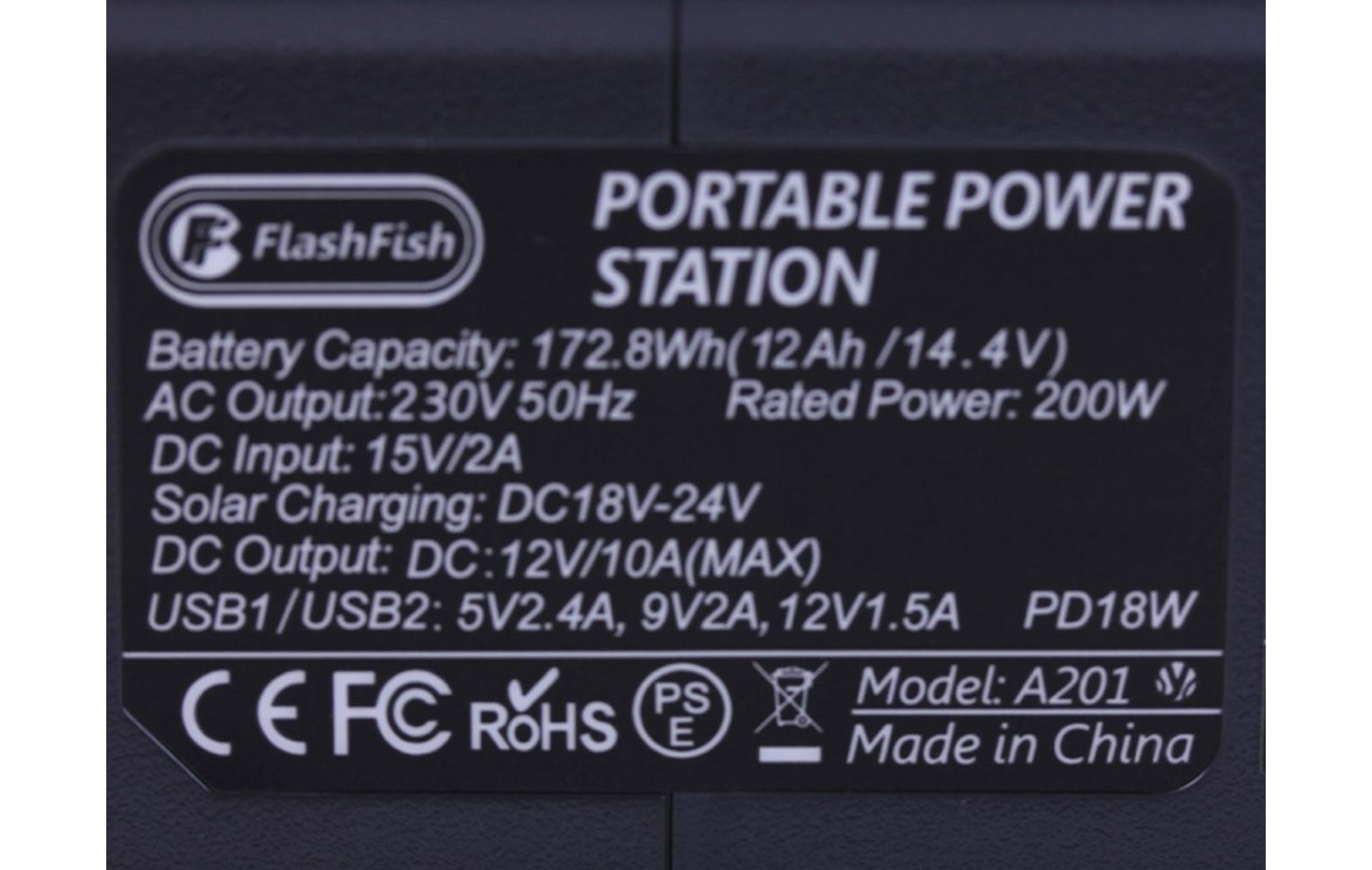 Portable charging station A201 FlashFish 48000mAh 200W