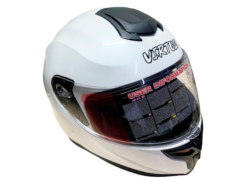 Шлем для мотоцикла, скутера MD-820 VIRTUE интеграл (белый, size M) УЦЕНКА
