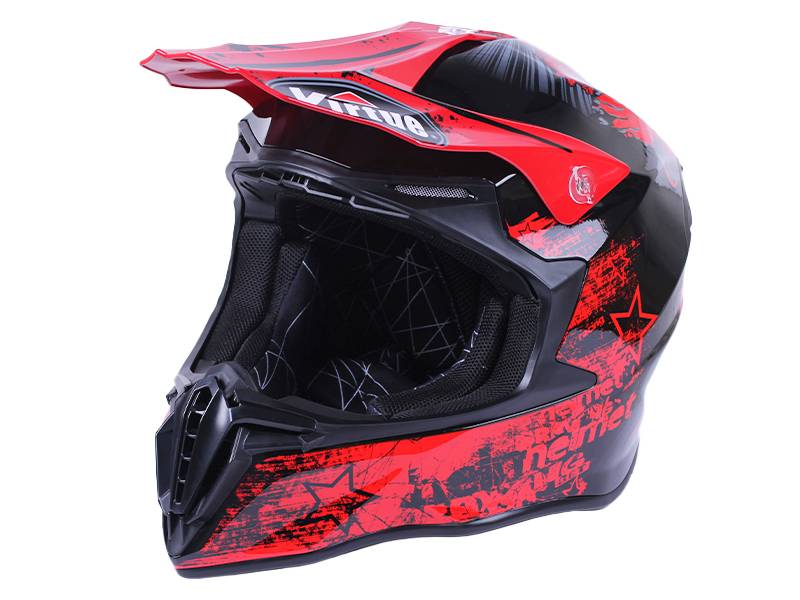 Шлем детский мотоциклетный кроссовый MD-902 VIRTUE (черно-красный, size XS)