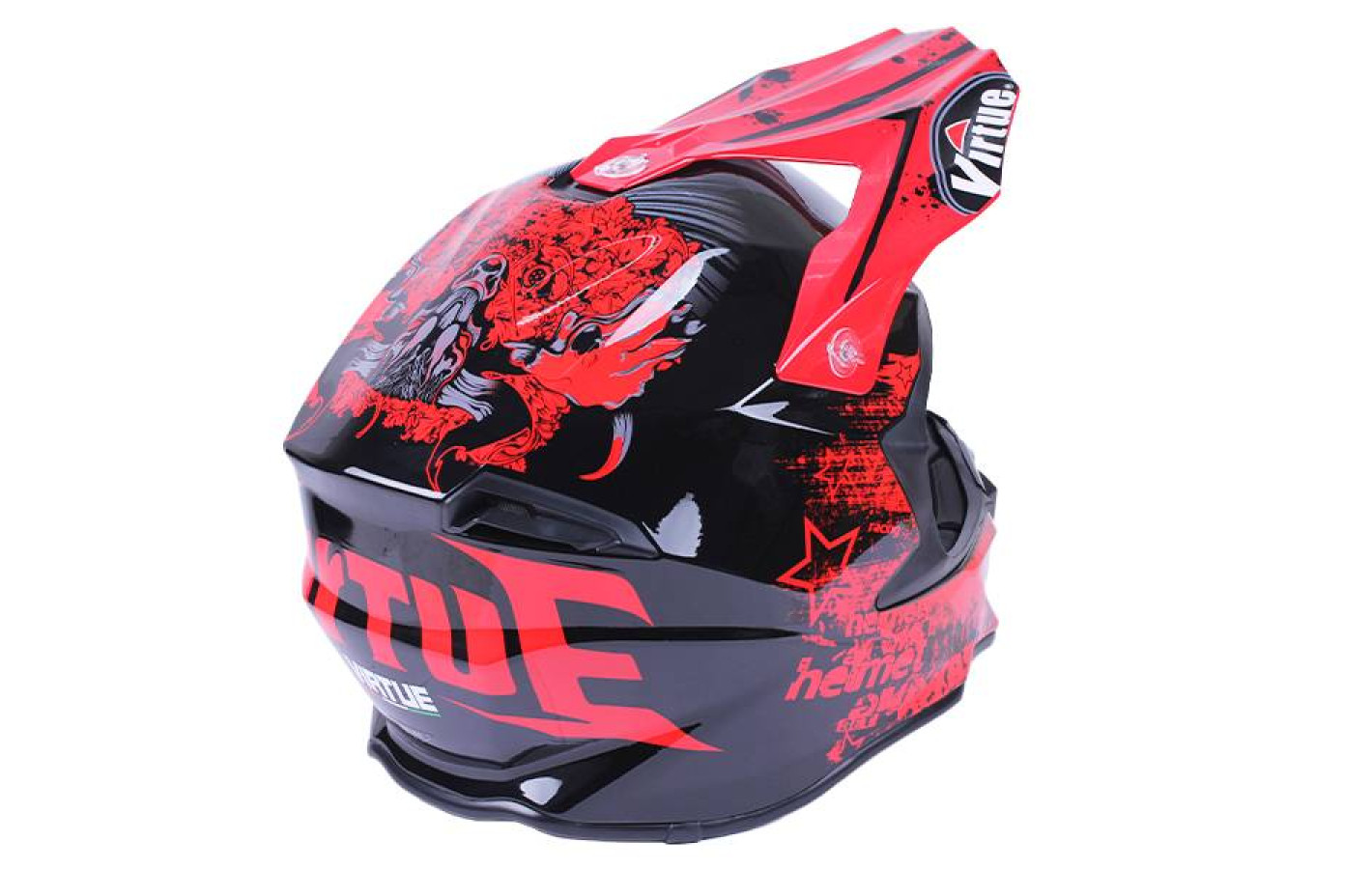 Шлем детский мотоциклетный кроссовый MD-902 VIRTUE (черно-красный, size XS)