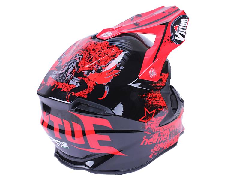 Шлем детский мотоциклетный кроссовый MD-902 VIRTUE (черно-красный, size XS)