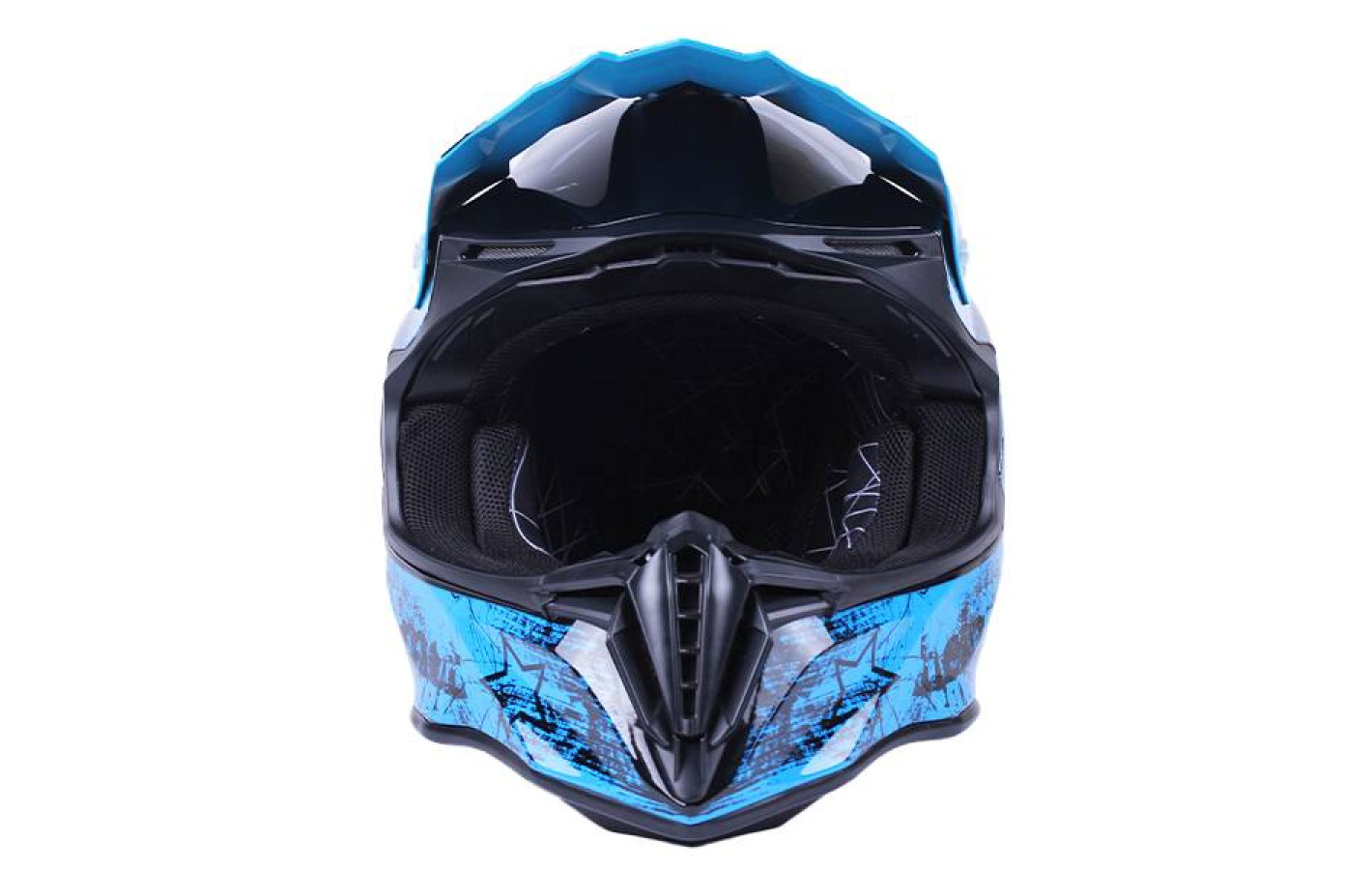Шлем детский мотоциклетный кроссовый MD-902 VIRTUE (черно-голубой, size XS)