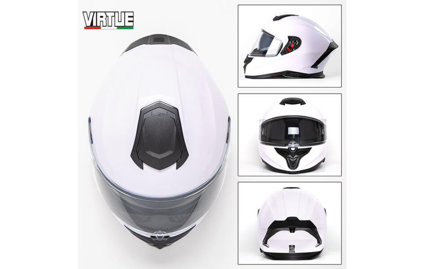 Шлем мотоциклетный интеграл MD-820 VIRTUE (белый, size XL)