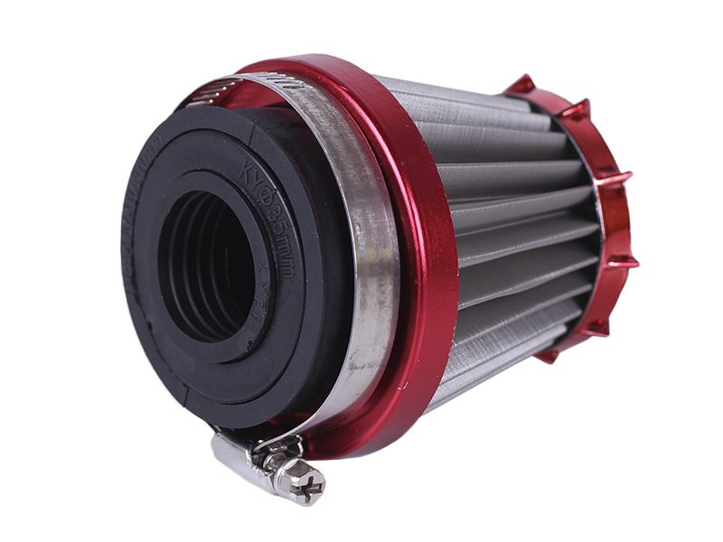 Фильтр нулевой KM YBX 48-50/35/28 мм, прямой АМ, красный