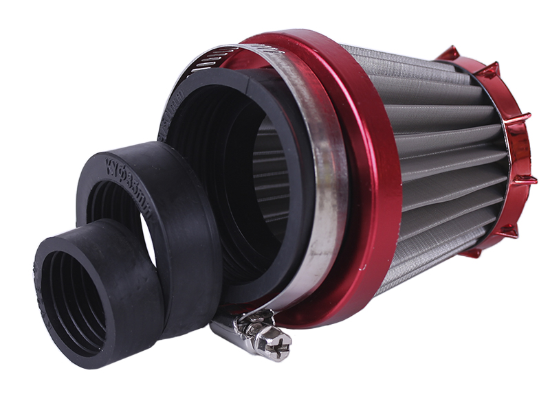 Фильтр нулевой KM YBX 48-50/35/28 мм, прямой АМ, красный