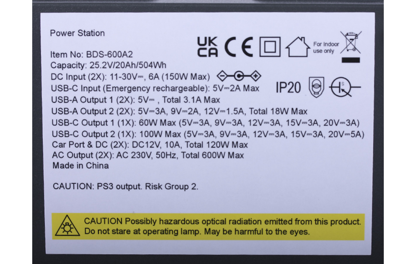 Портативна зарядна станція TΛTΛ BDS-600А2 140000mAh 600W