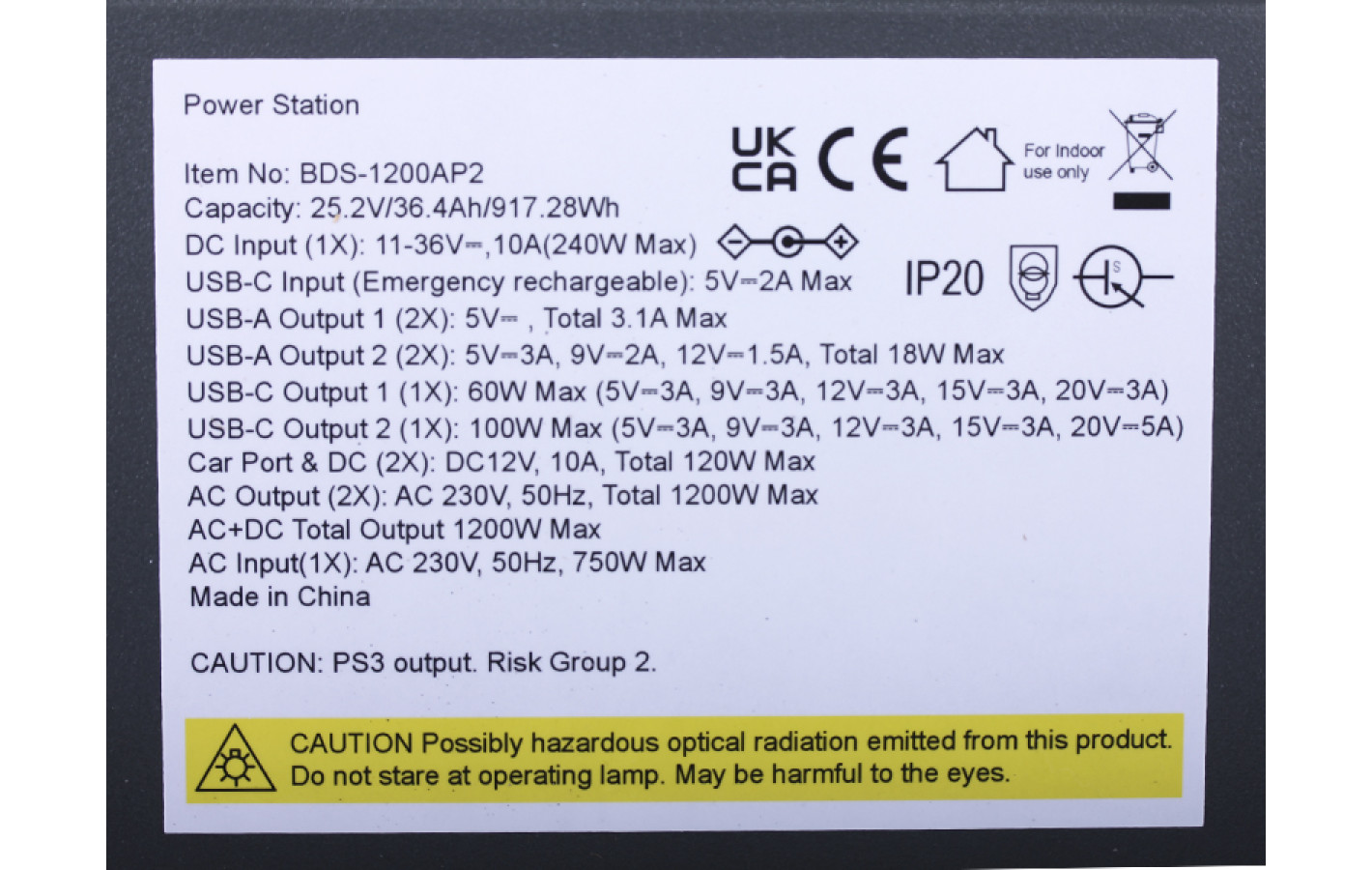 Портативна зарядна станція TΛTΛ BDS-1200AP2 254800mAh 1200W
