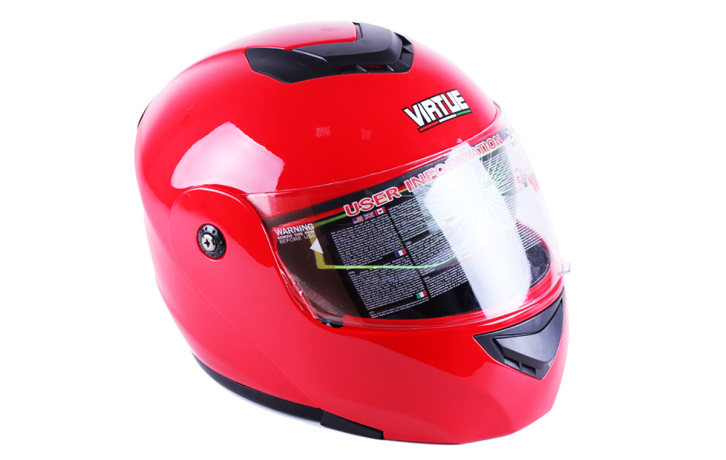 Шлем мотоциклетный модульный MD-903 VIRTUE (красный, size S)